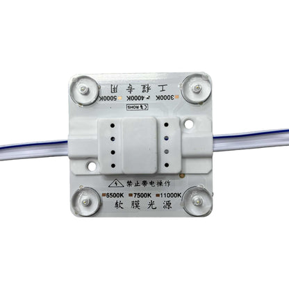 4W LED module 4000K cool white with four mounting holes and wire connectors for efficient lighting