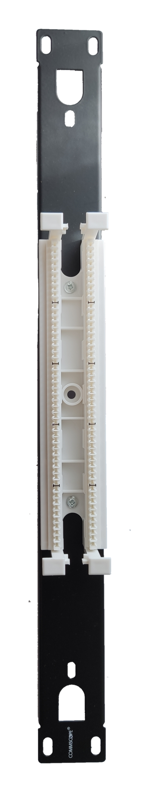 Grippes 50 pair IDC terminal block for telecom with mounting bracket in black and white
