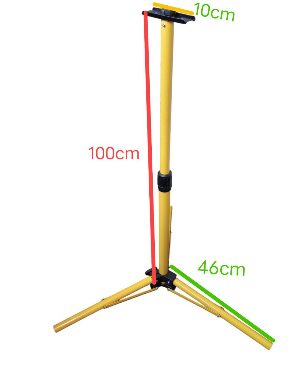 Grippes Flood Light Stand 1 Meter 1 Head, Flood Light Tripod, Telescopic Tripod Stand Only