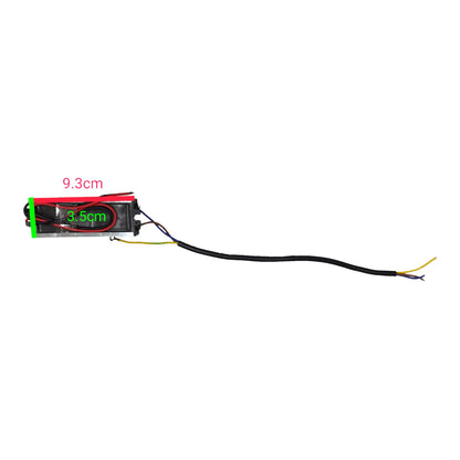 A small electronic control module with a digital LED display showing '3.6cm' in green and '9.