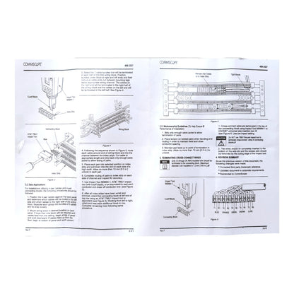 An open instruction manual spread showing technical diagrams and wiring instructions for a Conquest automotive light assembly, with labeled parts and step-by-step text on white pages.