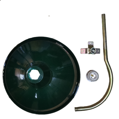Lamp Cover 14" Deep Type with E27 Socket Arm and Claw Foot AMCO, Sombrero Green 14" Lamp Cover with E27 Socket Arm and Claw Foot, Lamp Reflector Deep Type 14 Inches ( AMCO) with E27 Socket Arm and Claw Foot