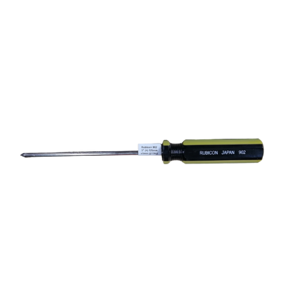 5 inch Philips screwdriver Rubicon with black and yellow handle marked Rubicon Japan 902