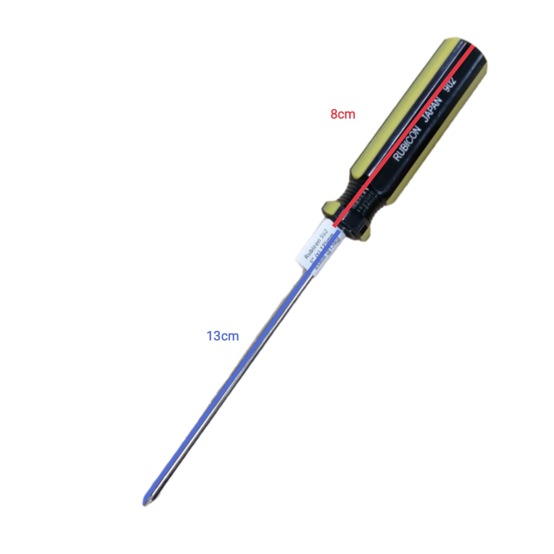 5 inch Philips screwdriver Rubicon with black and yellow handle for precise hand tool use
