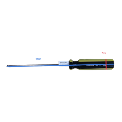 5 inch Philips screwdriver Rubicon with black and yellow handle and long metal shaft