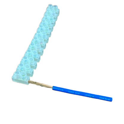 Grippes 5A PVC terminal block 12 pairs with clear insulation for secure electrical connections