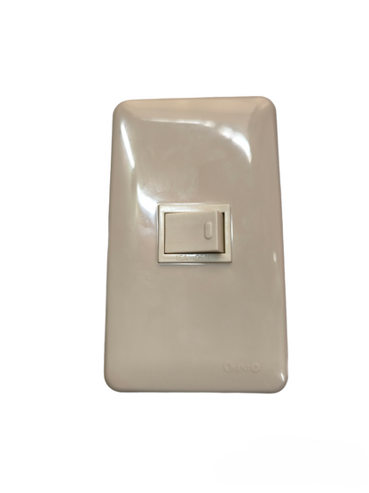 Omni 1 Gang 1 Way Switch 16A 250V with Plate Cover Classic WEP-101+WES-213
