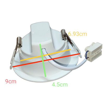 Ecolum 5W LED Downlight Daylight 6500K 220V CDL223105DL Cut-out Diameter: 69.3 mm Dimensions: Ø 45 x 90 mm