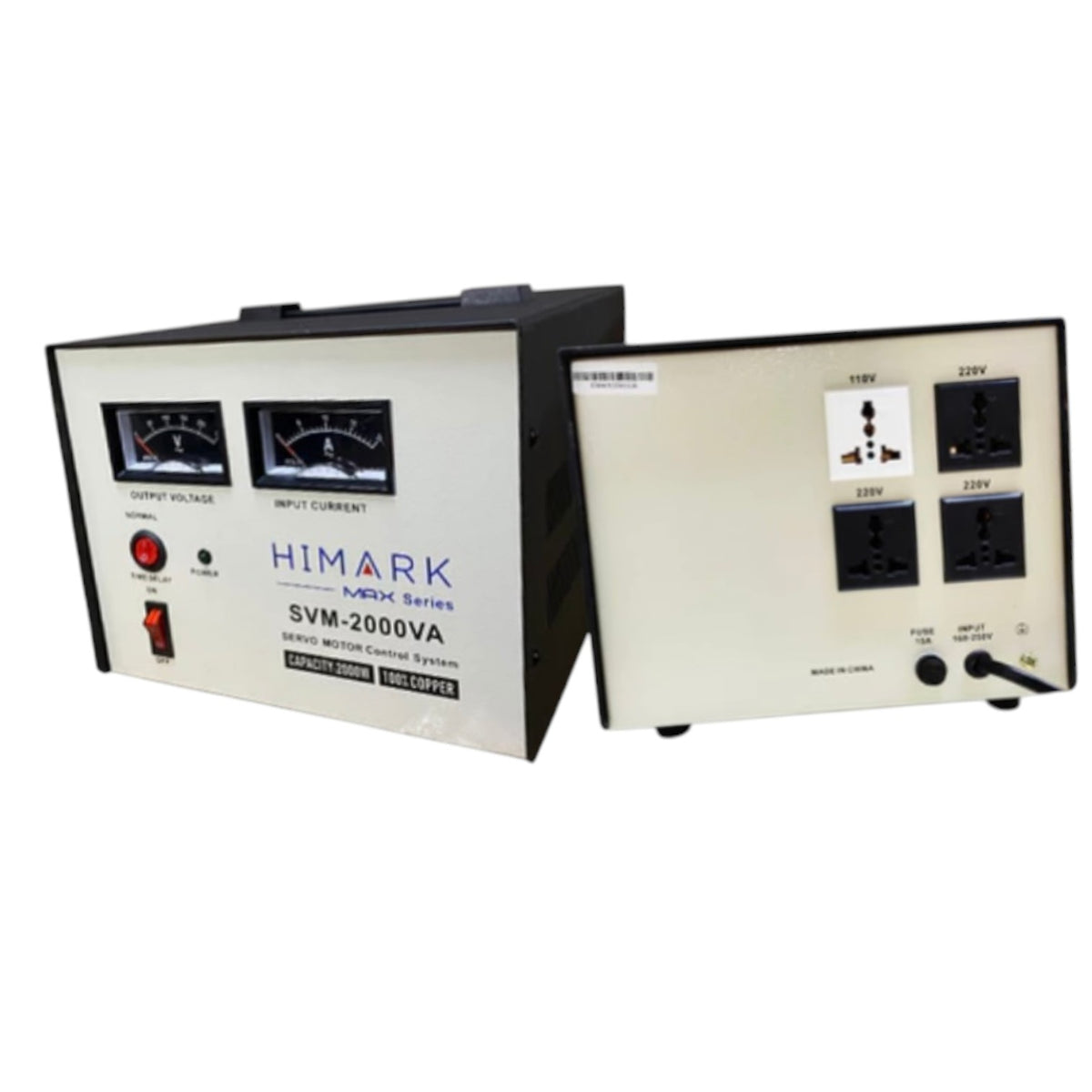 Himark 2000W AVR 4 Universal Socket 3x220V 1x110V Max Series Pure Copper  SVM-2000VA