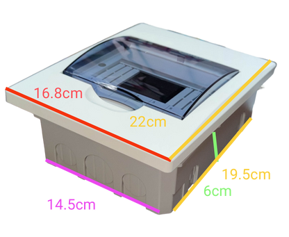 Omni 6 Ways Distribution Panel Box MDP-06PP Recessed Type Distribution Panel for Miniature Circuit Breaker