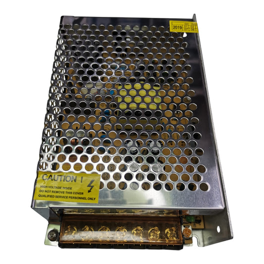 ZwitseRise 5V 10A regulated power supply in a metal enclosure with ventilation holes