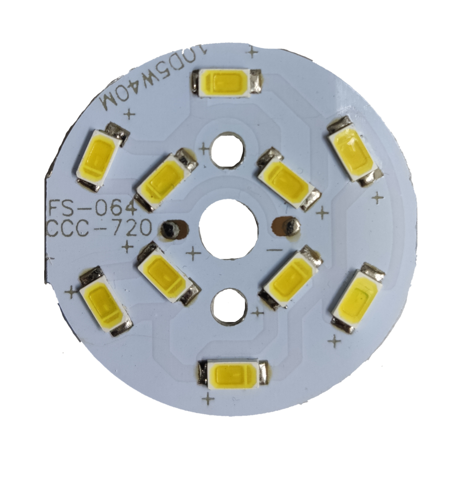 Electx Electrical Supply 5W SMD LED chip round board with multiple yellow LED chips