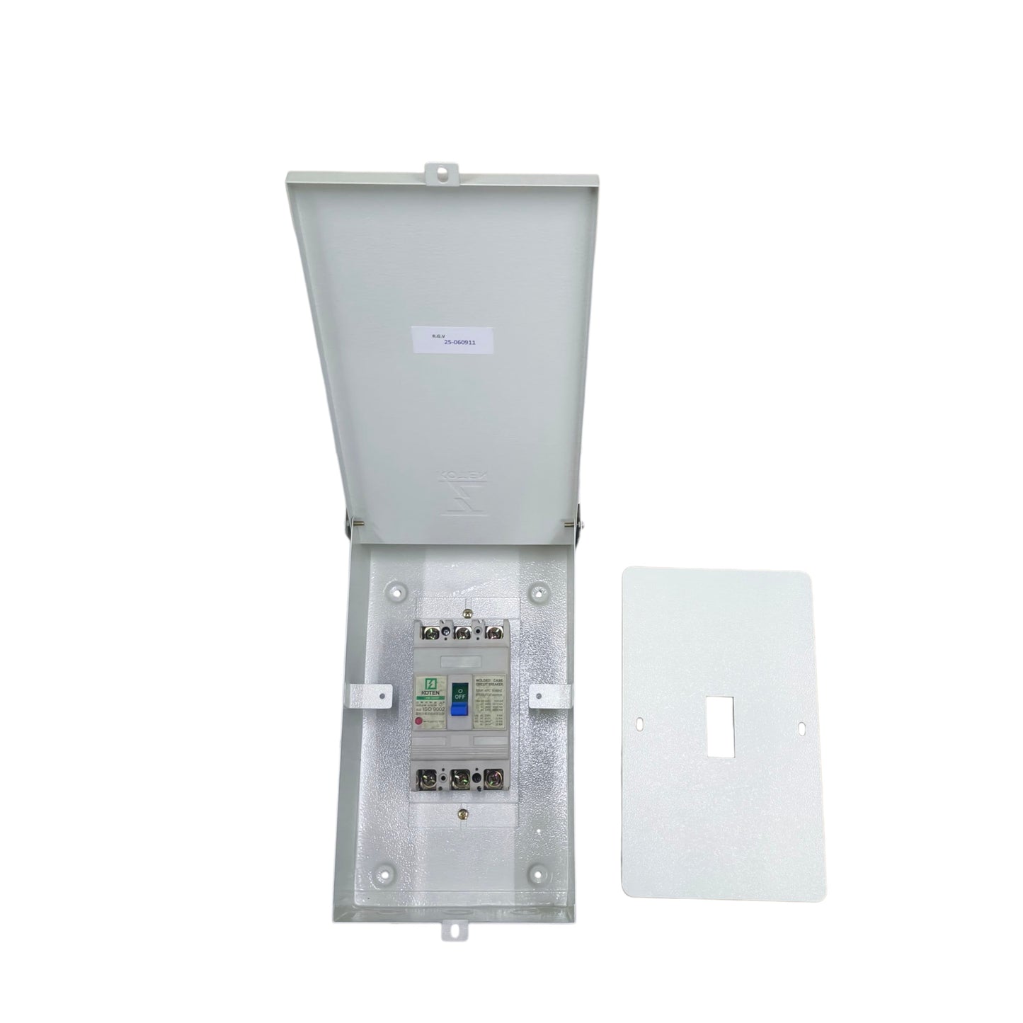 Koten 60A industrial circuit breaker outdoor in an access panel for electrical safety mount