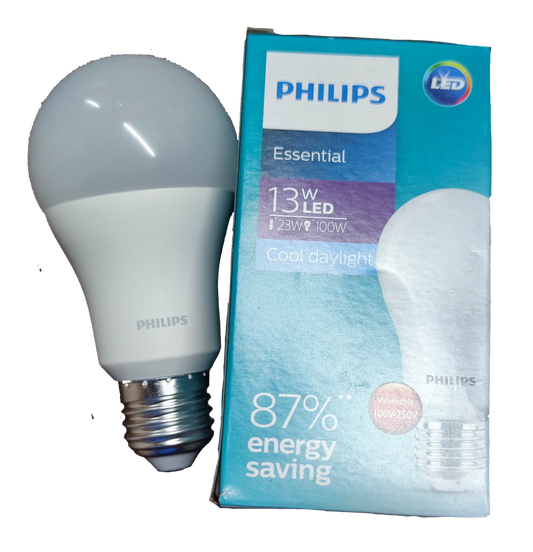 Philips 13W LED Bulb 220V E27 6500K Daylight Essential Series