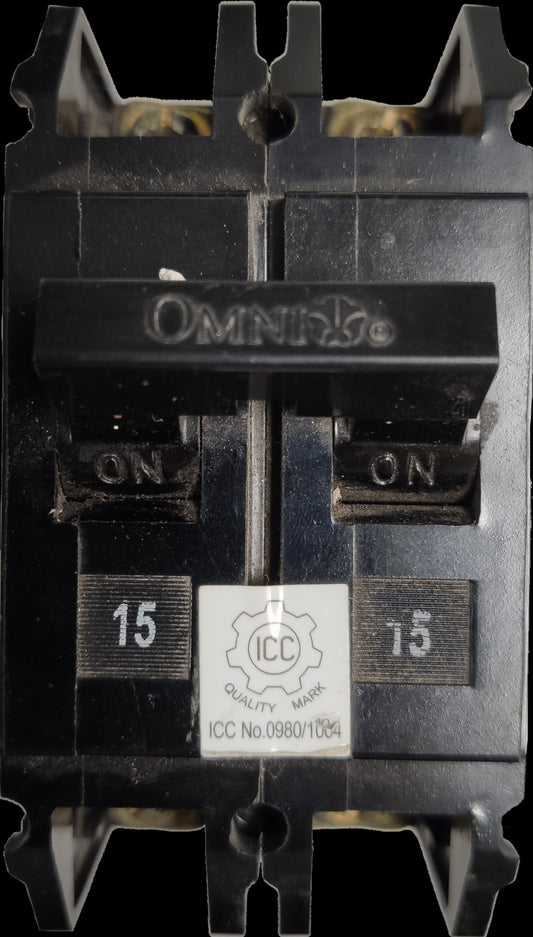 Omni 15A Circuit Breaker Bolt-on Type 2Pole 15A 2P Circuit Breaker