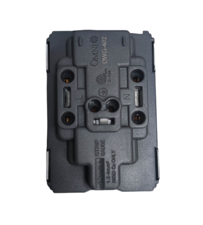 Omni Duplex Universal Outlet with Ground ( Designer Series) Graphite DWG-402G 16A 250V