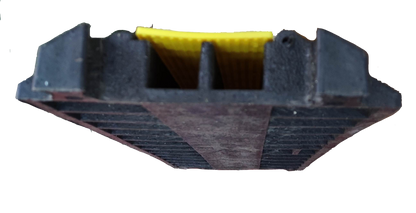 Grippes Ramp Cable Protector 2 Channel, 1 Meter x 27cm x 5cm, Cable Rubber Ramp Can be attached with 90 degrees Bend