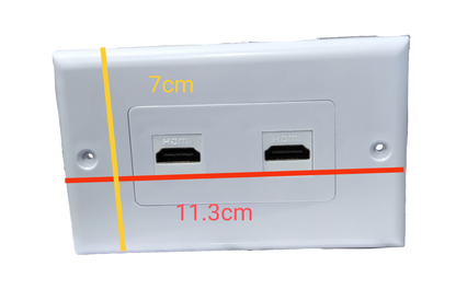 Grippes 2 Gang HDMI Outlet with Cord