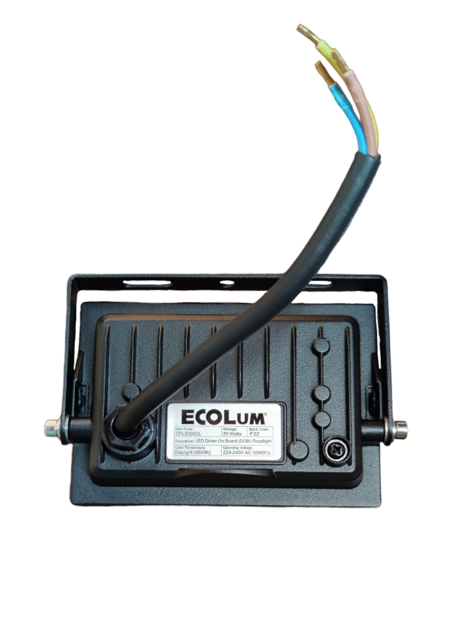 Ecolum 20W LED Flood Light 220V Daylight 6500K CFL3020DL