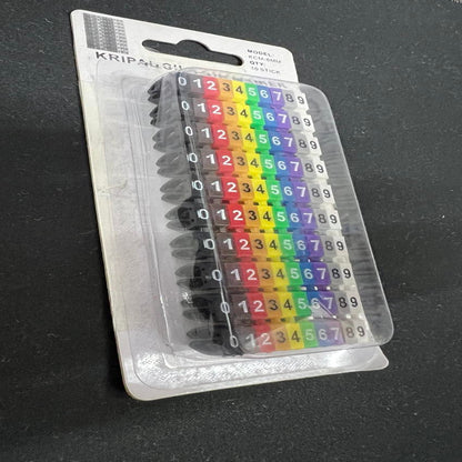 Cable Marker Clip On 0-9 Assorted Color 6MM  KCM-6MM Wire Tagging