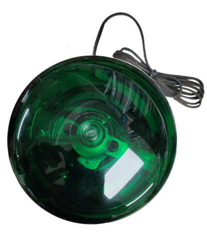Revolving Light Warning 220V Green, Warning Light 220V Green with Black Base