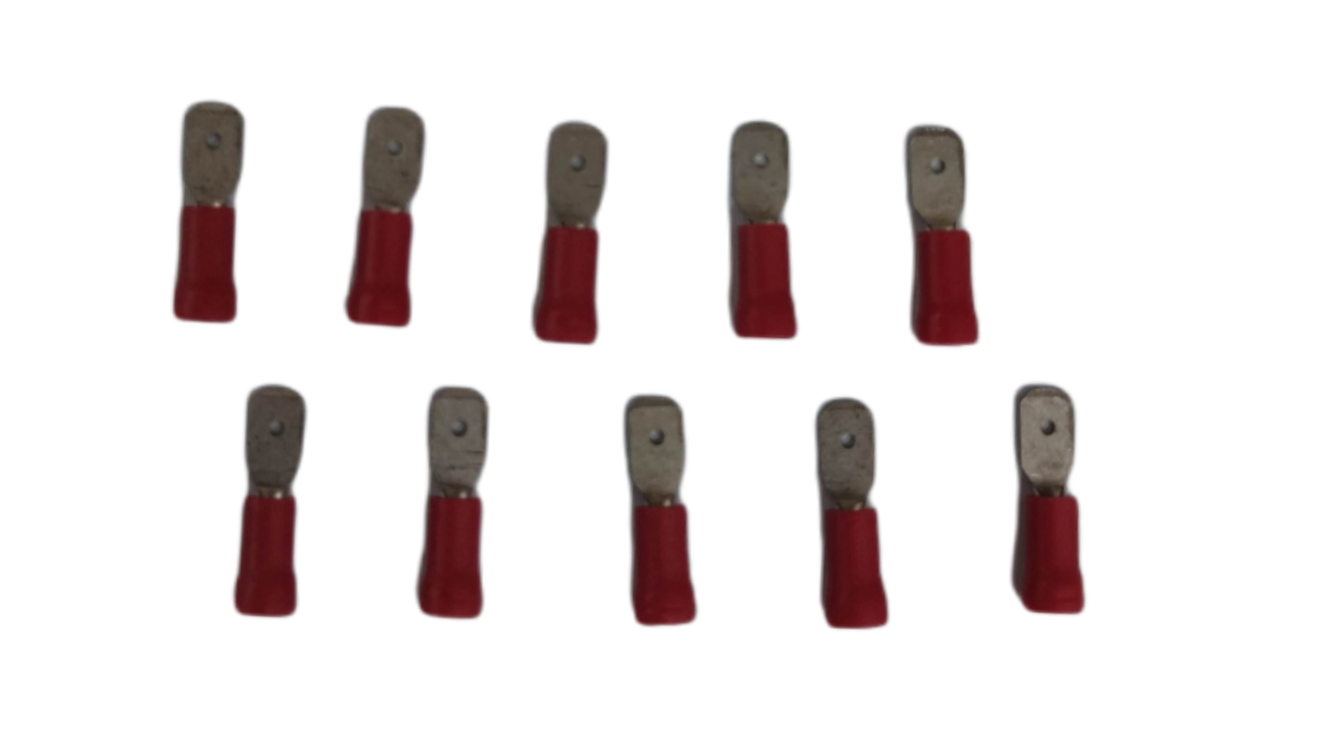 Set of 10 red 6mm insulated spade connector Type for secure electrical connections