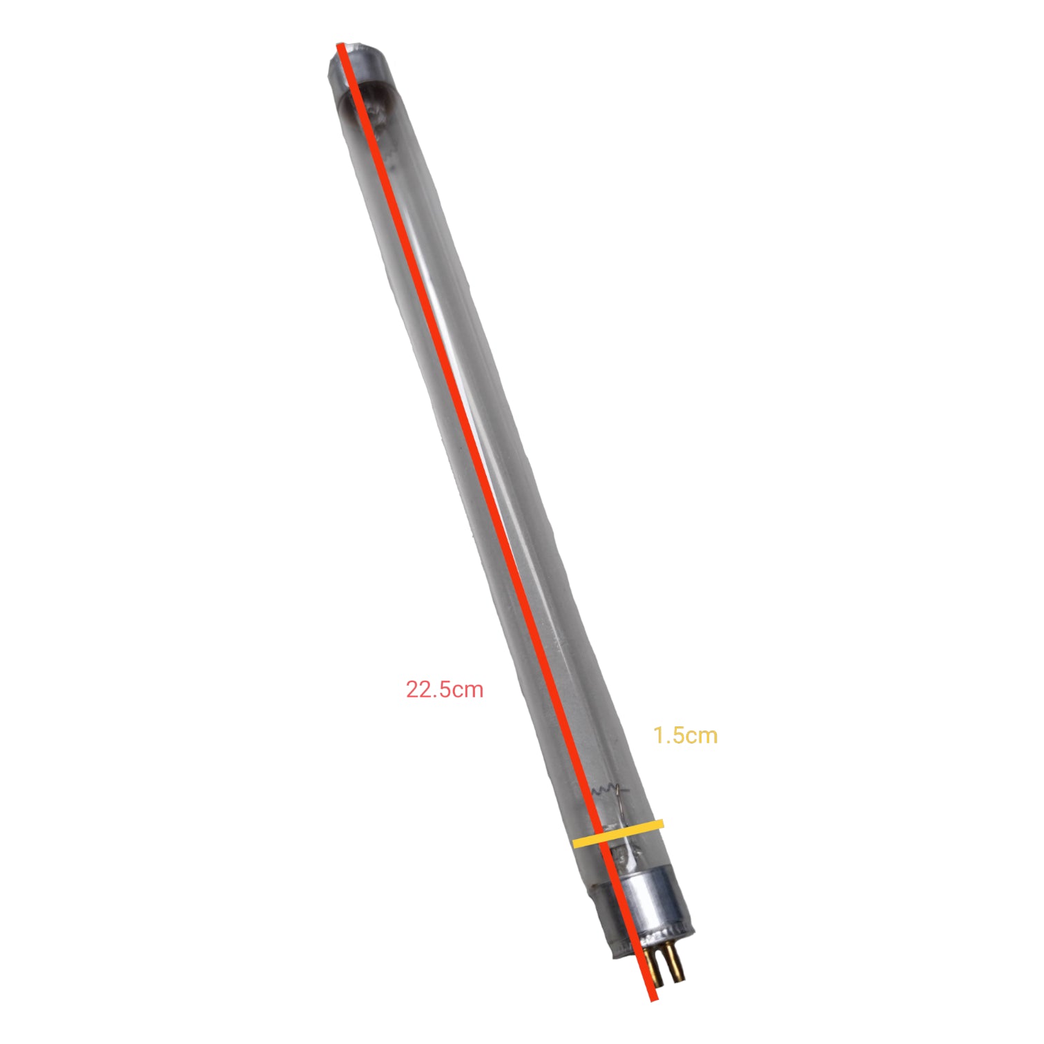Denko 6W T5 germicidal UV-C tube with a length of 22.5cm for effective disinfection