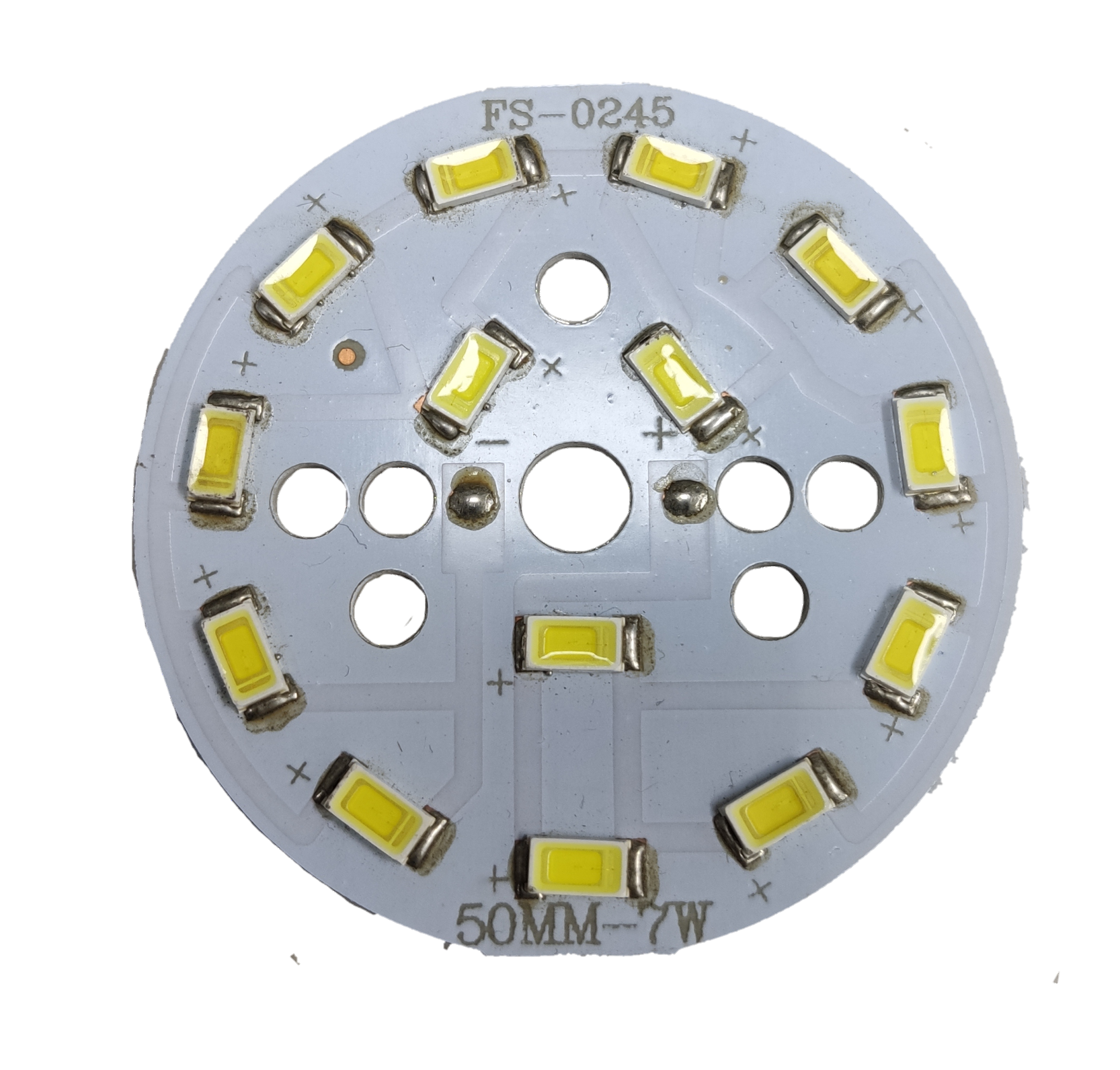 7 to 9W LED daylight module for lights round circuit board with multiple yellow LED chips by Electx Electrical Supply