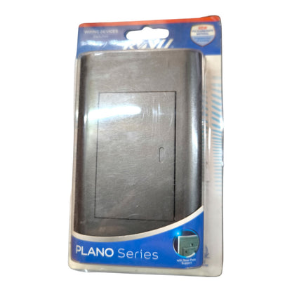 Royu 3 Way 1 Gang Switch 15A 220V with Plate Cover Dark Gray PLANO Series MD502/DG