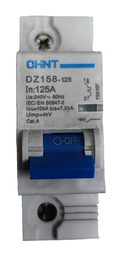 Chint 125A 1 Pole Miniature Circuit Breaker 10KAIC 220V AC DZ158-125125A1P