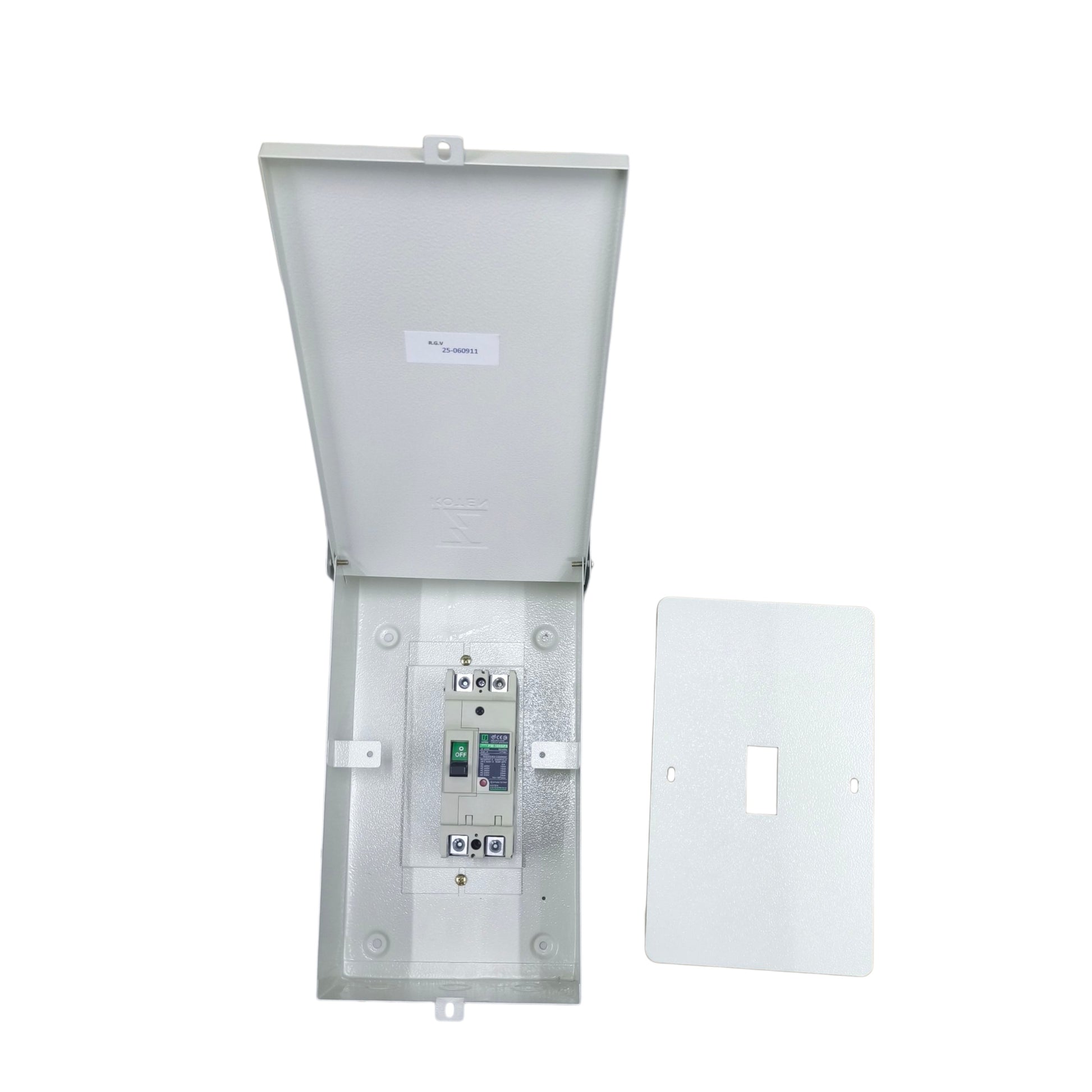 Koten 75A industrial circuit breaker outdoor with protective cover and internal components for safe electrical use