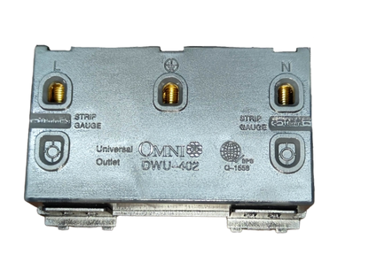 Omni Duplex Universal Outlet with Ground and Plate Designer Series Graphite 16A 250V DWU-402/DWP-113G