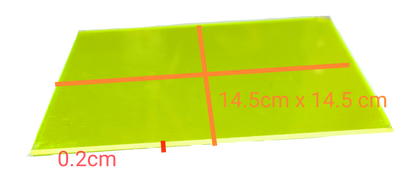Optical Filter Neon Yellow 14.5cm x 14.5cm, Acrylic Neon Yellow Filter