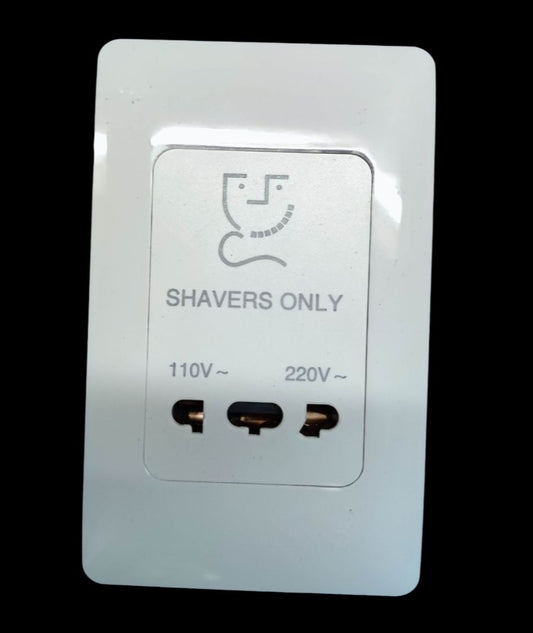 Omni Shaver Receptacle Outlet with Utility Box  68mA 220V 15W, Shaver Outlet 15W 220V with Utility Box