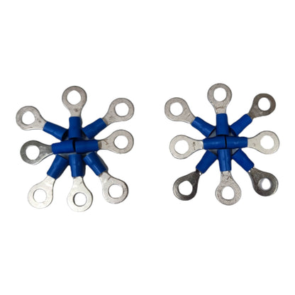 Local Terminal Lugs Ring Type Blue Insulation 3.5mm (10Pcs + 10Pcs Free) , Ring Terminal Lugs,  Round Terminal Lugs