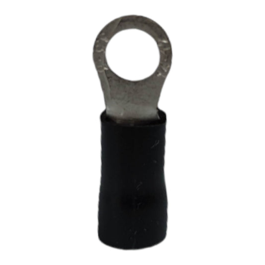 Local Terminal Lugs Ring Type Black Insulation 3.5mm (5Pcs + 5Pcs Free) , Ring Terminal Lugs,  Round Terminal Lugs