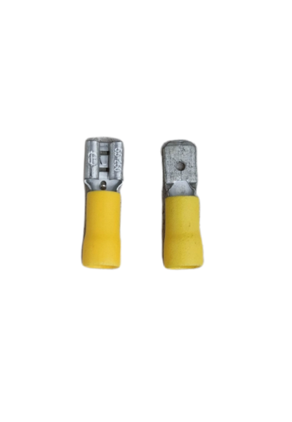 7mm spade connector with insulation head for secure electrical connections and enhanced safety