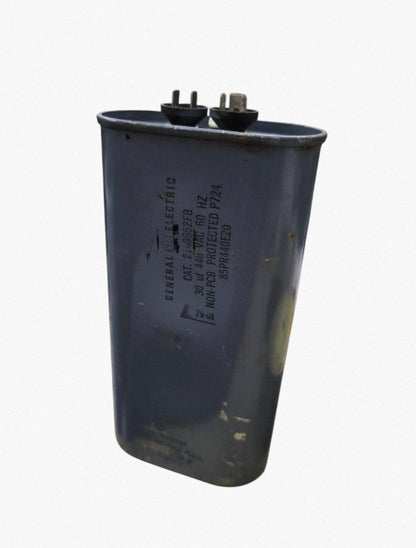 GE 30 uf 440VAC 60HZ Non-PCB Protected P724 Capacitor 21L3652FB ( REFURBISHED) for Display Only 25 uf 440VAC  Capacitor