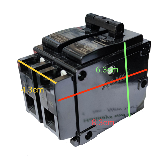 Royu 15A Circuit Breaker 2pole Plug In 6 KAIC 220V