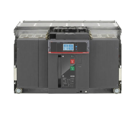 A large industrial electrical switchgear unit, specifically a Siemens MSRP 2400A 4-pole circuit breaker with an integrated digital HMI control panel, shown from the front against a white background.