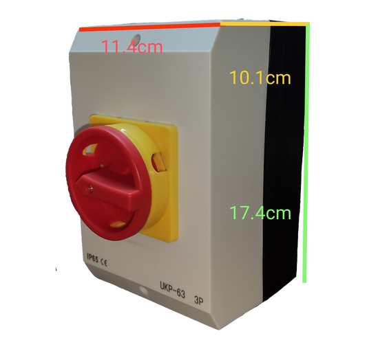 Grippes Isolator Switch 63A 3Pole 220V , Disconnect Switch 3 Pole 63A 220V,  Isolation Switch