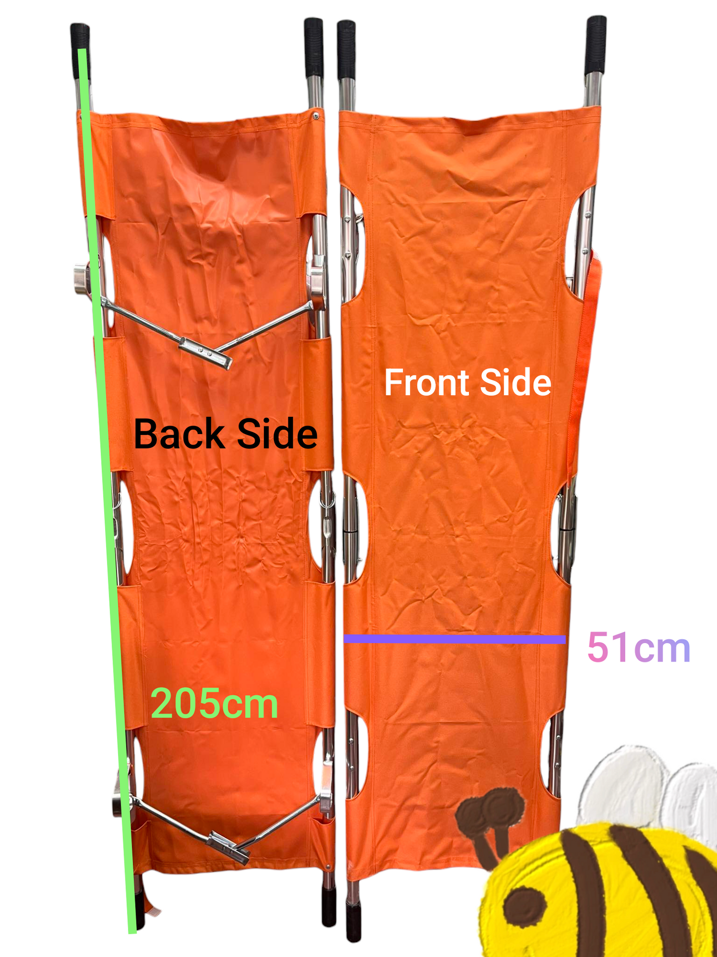Medical Depot 2 Fold Stretcher for Emergency and Drills ( 1pc), Emergency Folding Stretcher