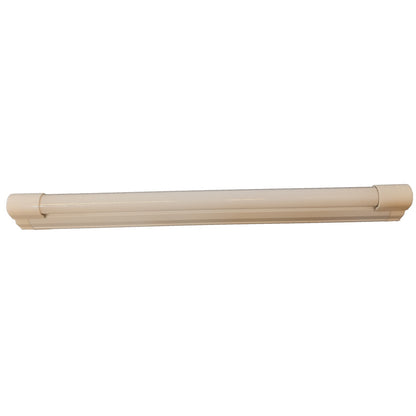 Beige curtain rod on a white background