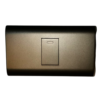 Royu 1 Gang 1 Way Switch 15A 220V with Plate Cover Dark Gray PLANO Series RMP1/RMS6-A/DG