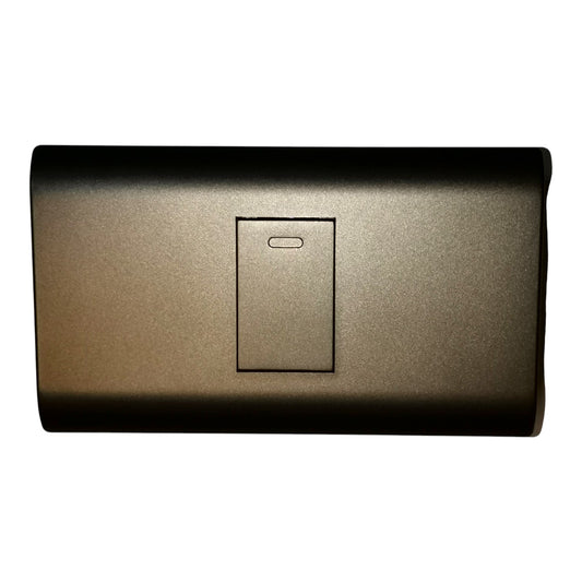 Royu 1 Gang 1 Way Switch 15A 220V with Plate Cover Dark Gray PLANO Series RMP1/RMS6-A/DG