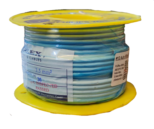 Philflex Autowire AWG 12 ( 3.5 mm), Automotive Wire #12 (3.5 mm) White