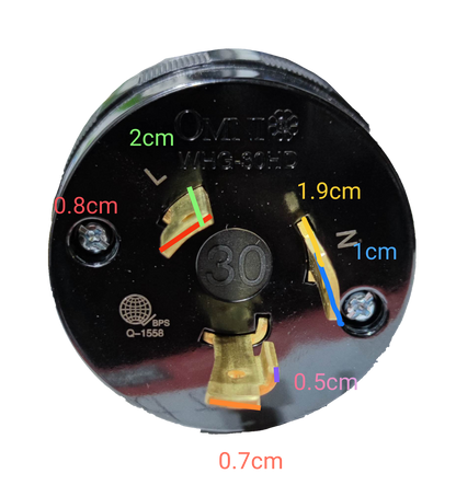 Omni 30A Twistlock Plug 220V , 30A Twist Lock Plug 2P+E WHG-30HD