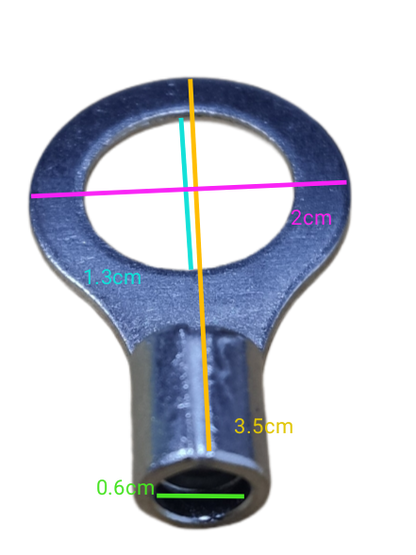 Local Terminal Lugs Ring Type Without Insulation 8mm (4Pcs + 4Pcs Free) , Ring Terminal Lugs,  Round Terminal Lugs