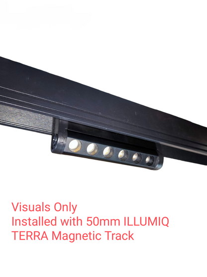 ILLUMIQ TERRA 6W LED Track Light Grille Rotary Light 180 Degrees Series 20 (6000K)