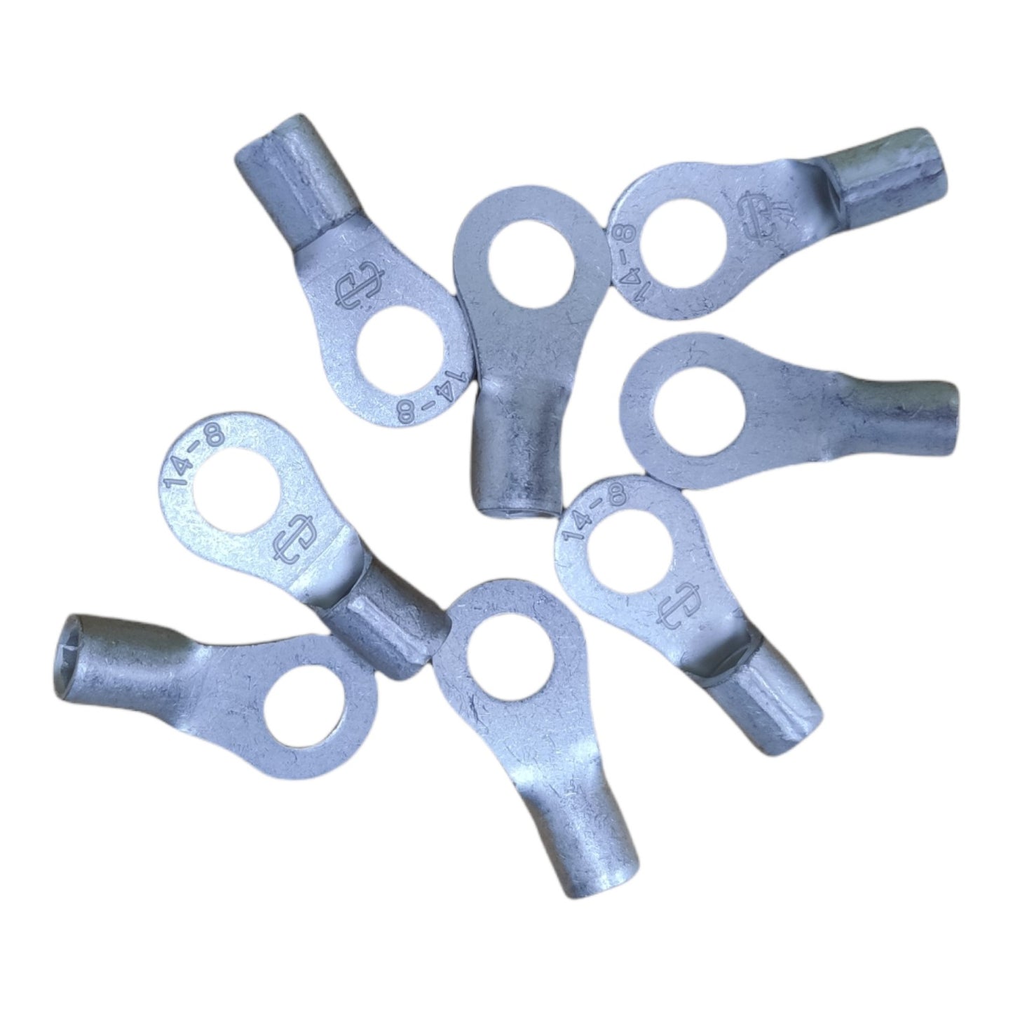 local Terminal Lugs Ring Type Without Insulation 14mm (4Pcs + 4Pcs Free) , Ring Terminal Lugs,  Round Terminal Lugs